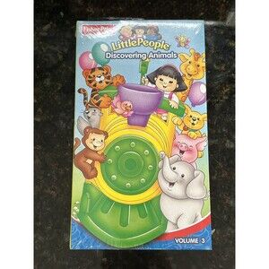 Brand New Sealed Fisher Price Little People VHS Tape Discovering Animals Vol 3